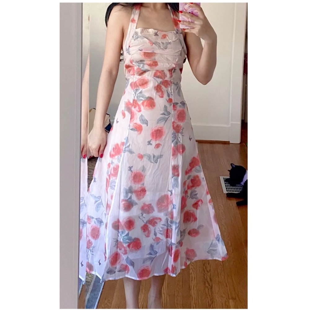 SOLD!!! Backless Floral Dress (Pink)